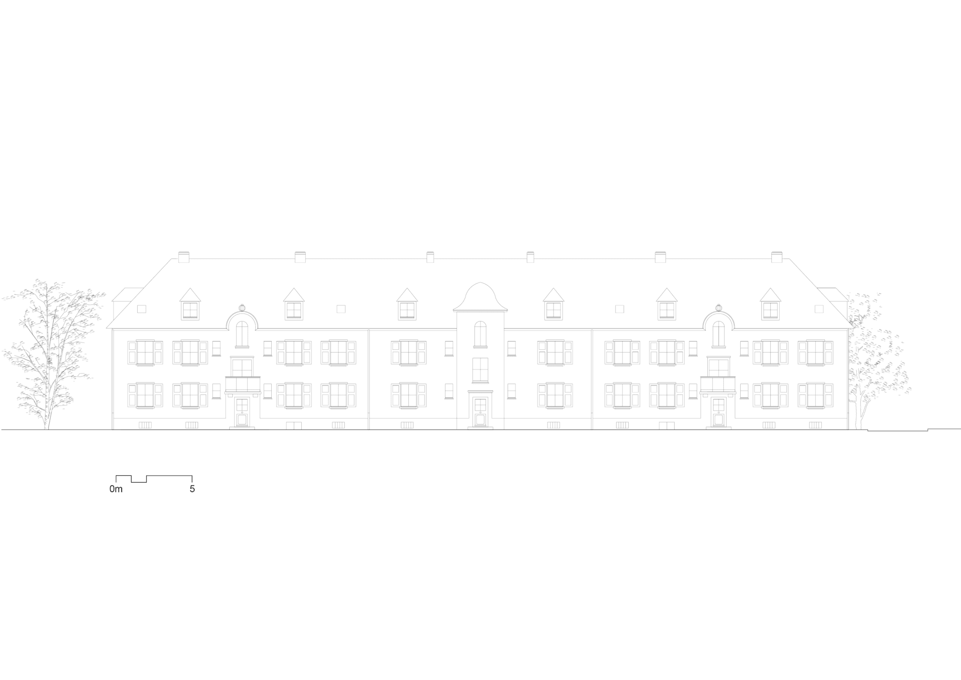 Nordwestfassade, Duggingerhof 36-40